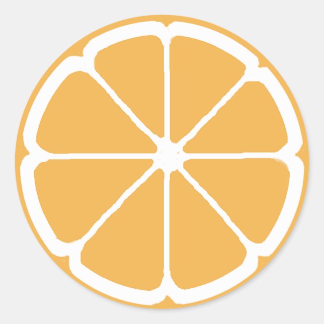 ORANGE SLICE by SHARON SHARPE Classic Round Sticker (Front)