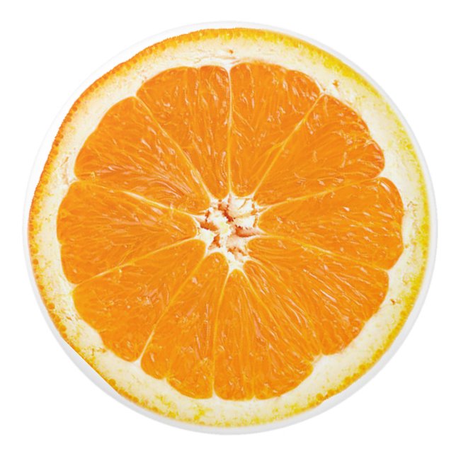 Orange Slice Ceramic Knob (Front)