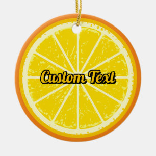 Orange Slice Ceramic Ornament