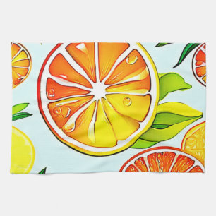 Orange Slice: Citrus Art Tea Towel