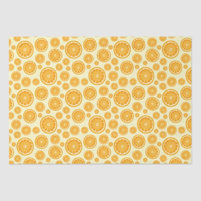 Orange Slice Citrus Fruit  Tissue Paper (Front)