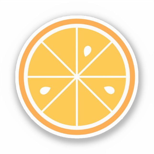 Orange slice citrus Sticker (Front)