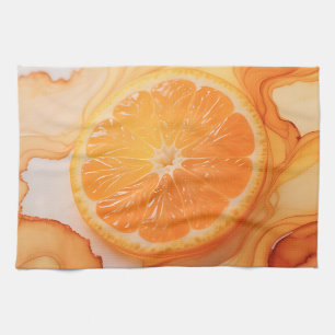 Orange Slice Citrus Swirl Tea Towel