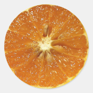 ORANGE SLICE CLASSIC ROUND STICKER