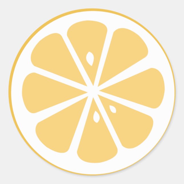Orange Slice Classic Round Sticker (Front)