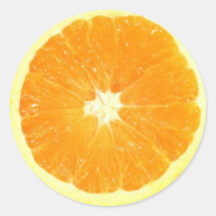 Orange Slice Classic Round Sticker