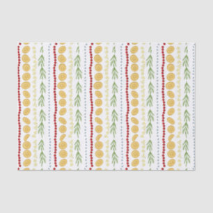 Orange Slice Cranberry Christmas Tree Trimmings Tissue Paper