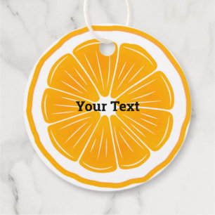 Orange Slice Design Favour Card Favour Tags