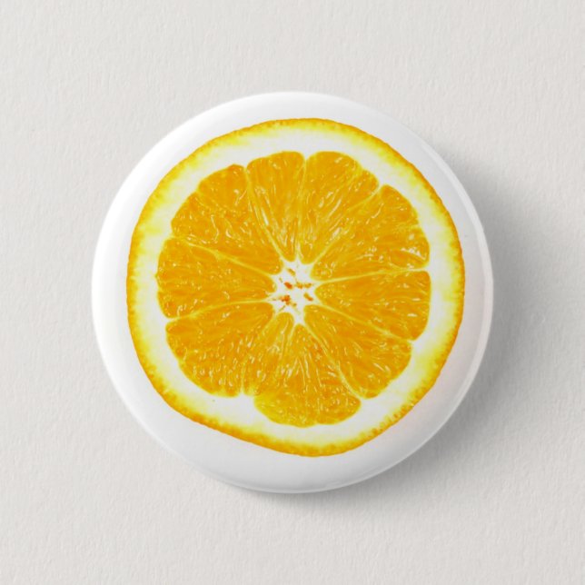 Orange Slice - Fruit 6 Cm Round Badge (Front)