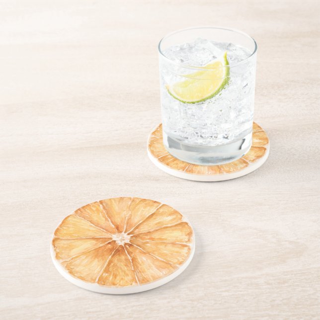 Orange Slice Fruit Coaster (Side)