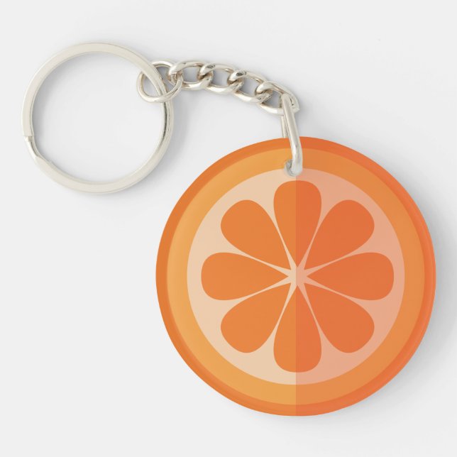 Orange Slice Key-chain Key Ring (Front)