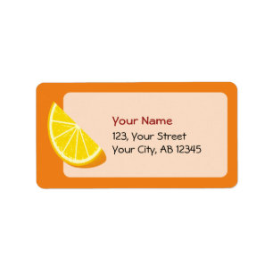 Orange Slice Label