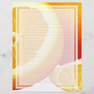 Orange Slice Lined Letterhead