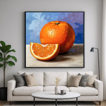 Orange Slice - Painterly Style Still Life Art