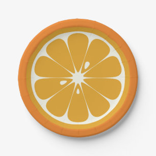 Orange Slice Paper Plate