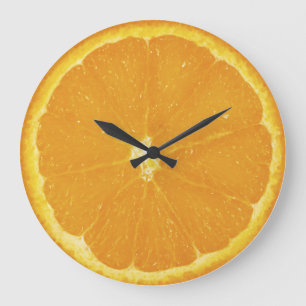Orange Slice Pizza Wall Clock
