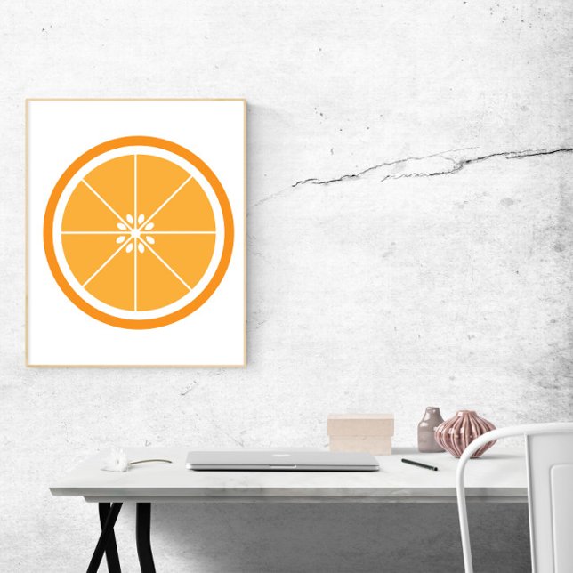Orange Slice Poster (A poster featuring an orange slice.)
