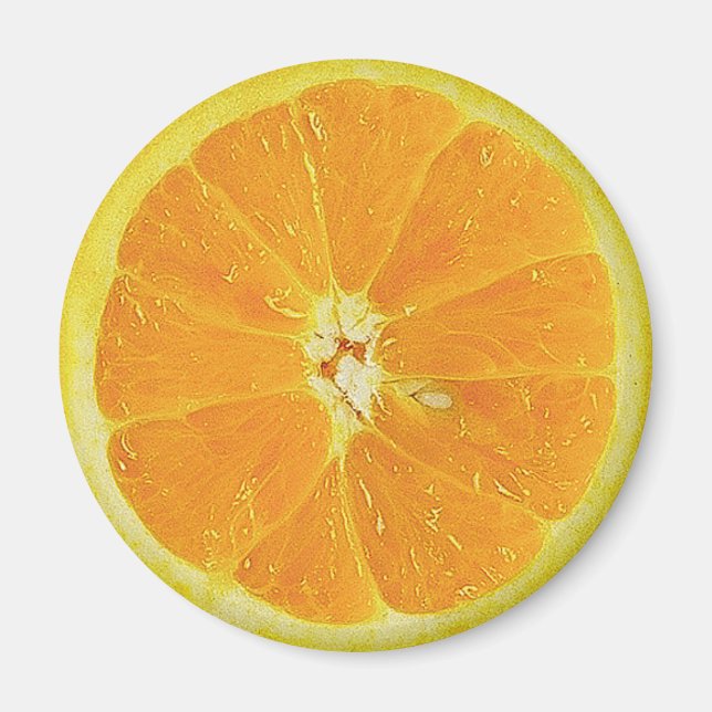 ORANGE SLICE REFRIGERATOR DOOR MAGNET (Front)