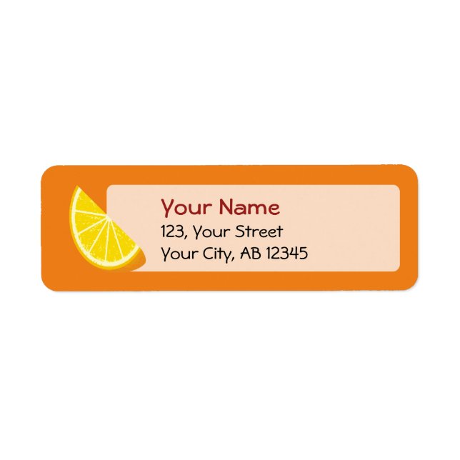 Orange Slice Return Address Label (Front)