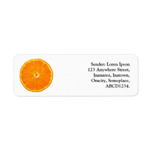 Orange Slice Return Address Label