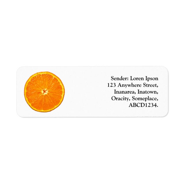 Orange Slice Return Address Label (Front)