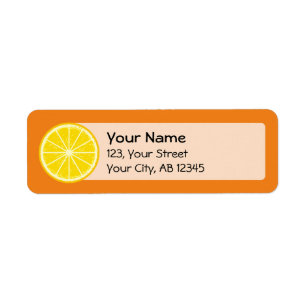 Orange Slice Return Address Label