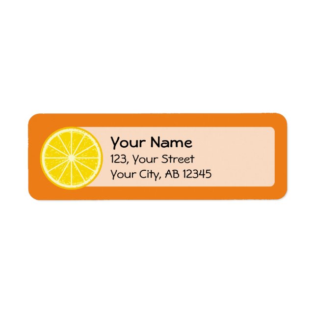 Orange Slice Return Address Label (Front)