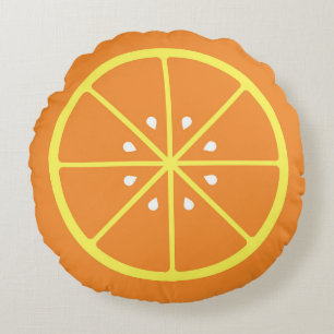 Orange Slice Round Cushion