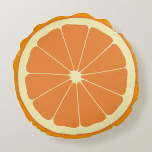 Orange Slice Round Cushion