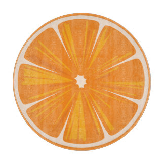 Orange Slice Round Cutting Board