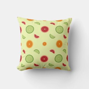Orange Slice Seamless Pattern Cushion
