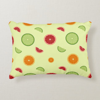 Orange Slice Seamless Pattern Decorative Cushion