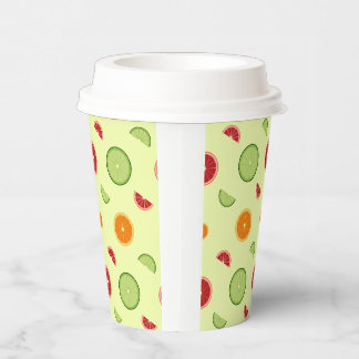 Orange Slice Seamless Pattern Paper Cups