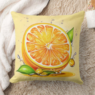 Orange Slice Splash Cushion