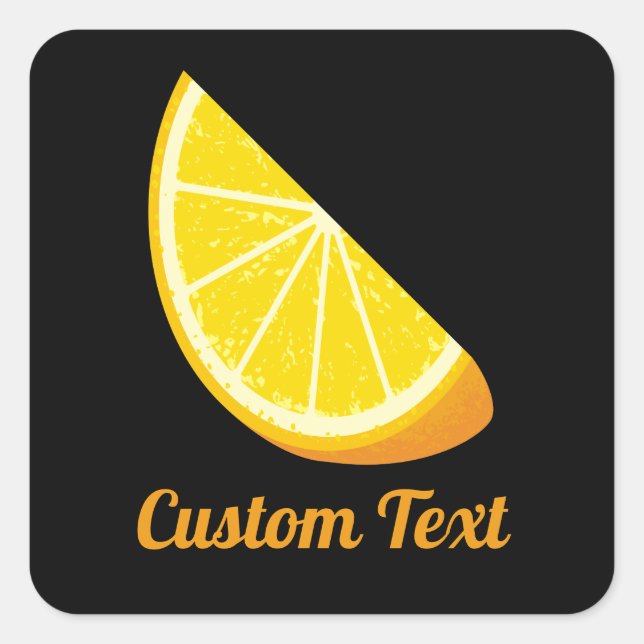 Orange Slice Square Sticker (Front)