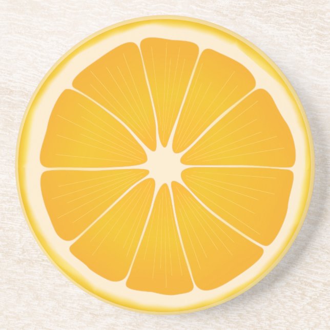 Orange Slice Sunshine Citrus Coaster (Front)