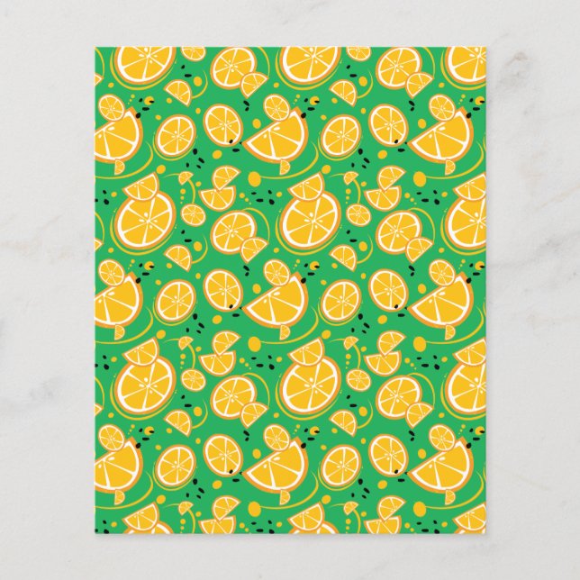Orange Slice Sweet Juicy Pattern Scapebook Paper (Front)