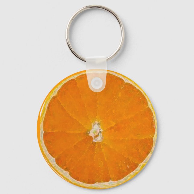 Orange Slice Watercolor - Key Chain (Front)