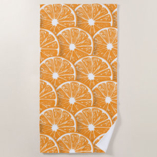 Orange slices beach towel