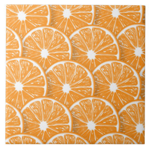 Orange slices ceramic tile