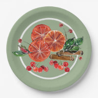 Orange Slices Cinnamon Sticks Berries Autumn