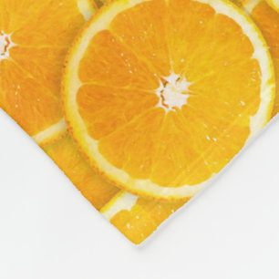 Orange slices fleece blanket