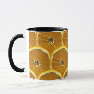 Orange slices fresh fruit pattern mug
