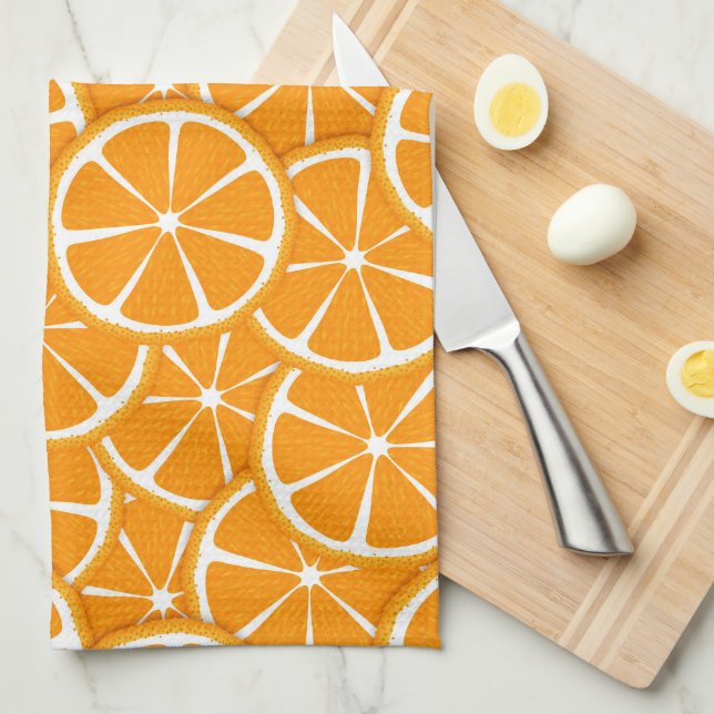 Orange Slices, Fruit Kitchen Towels (Quarter Fold)