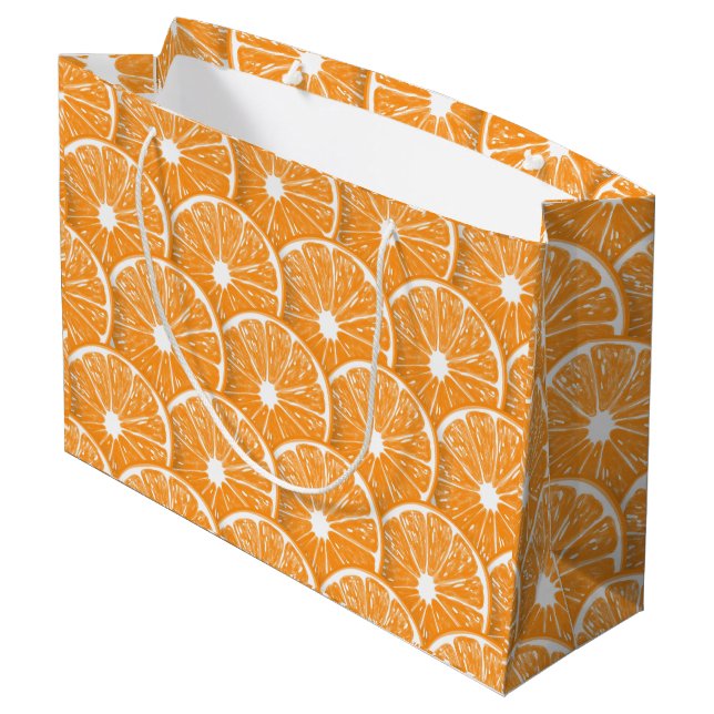 Orange slices large gift bag (Back Angled)