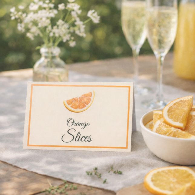 Orange Slices Mimosa Bar Garnish Table Cards (Creator Uploaded)