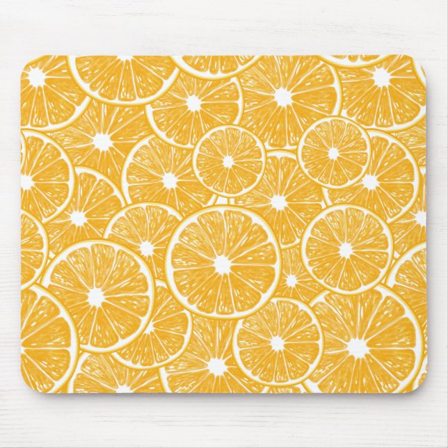 Orange slices pattern design mouse pad (Front)