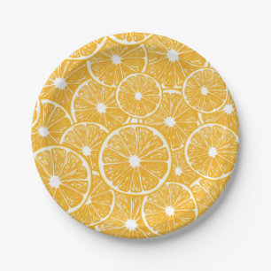 Orange slices pattern design paper plate