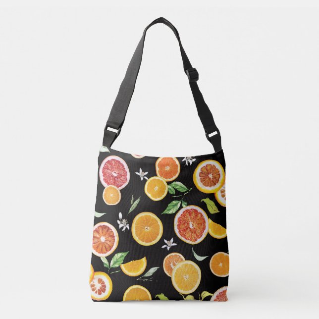 Orange slices #pattern #trendy #style crossbody bag (Front)