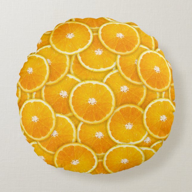 Orange slices round cushion (Front)
